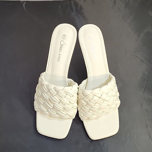 BRAND NEW HERSTYLE MELROSE BRAIDED SQUARE OPEN TOE SLIP-ON MULES SANDAL - Picture 4 of 14
